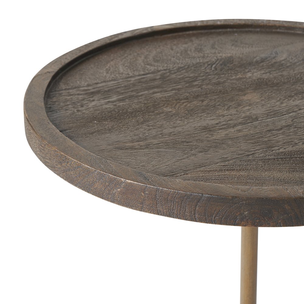 Braiden 21" Height Table, Brown. Picture 4