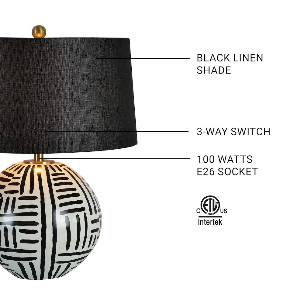 Milka 1-Light 24.5" Table Lamp with Shade. Picture 3