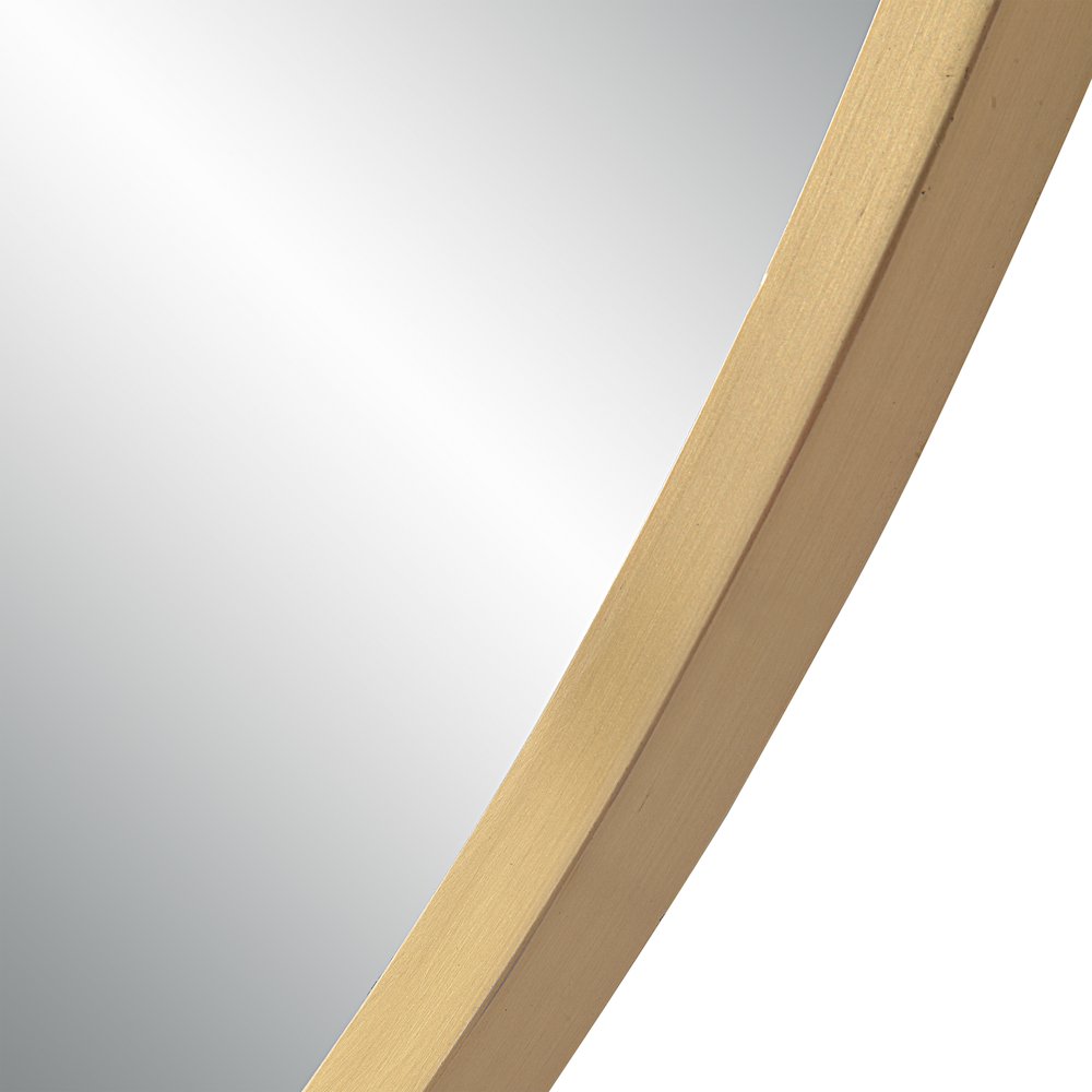 Camona 42" Tall Irregular Rectangular Oval Mirror, Satin Brass. Picture 5