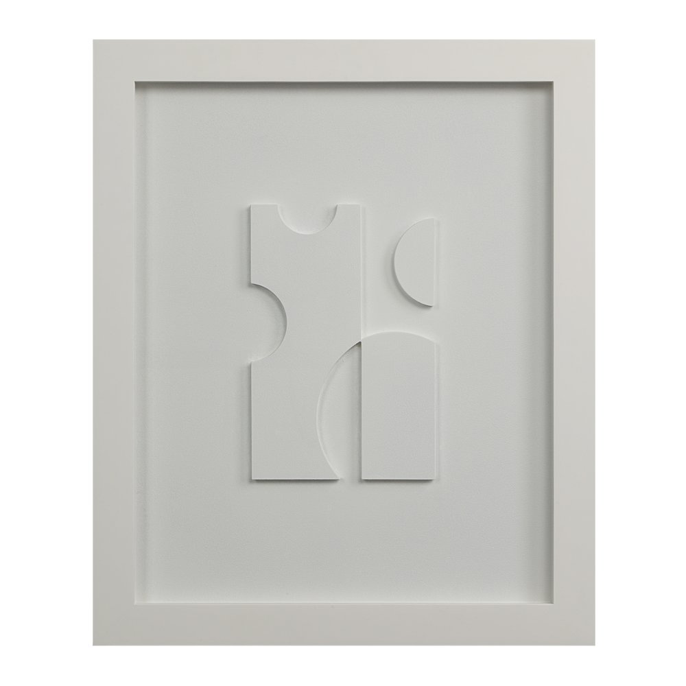 Ispra 19" Wide Wall Decor, Matte White. Picture 7