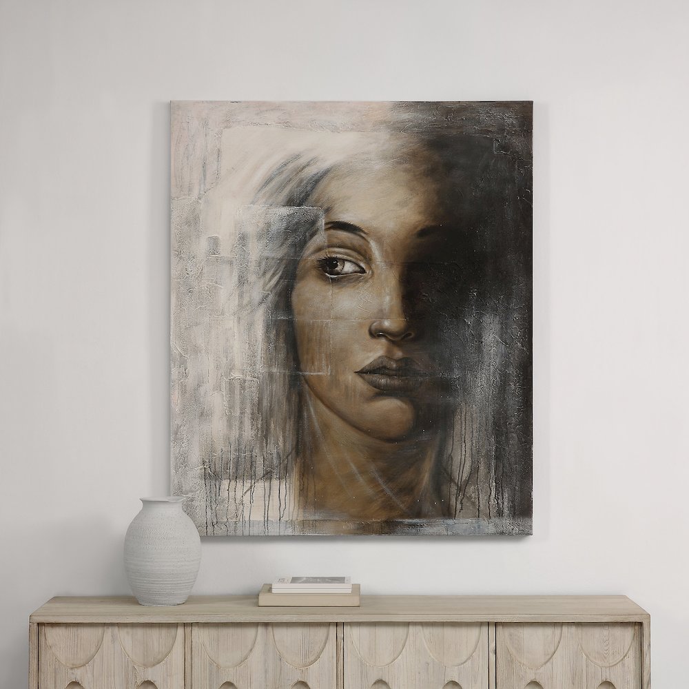 Cassandra 50" Wide Canvas Art, Off-white. Picture 2