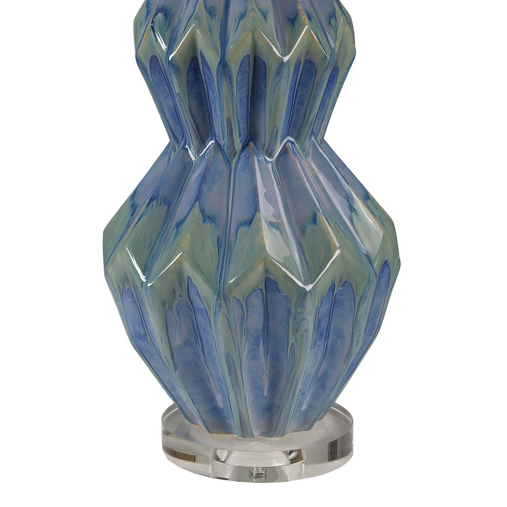 Serres 29.44" Height Table Lamp, Blue. Picture 4