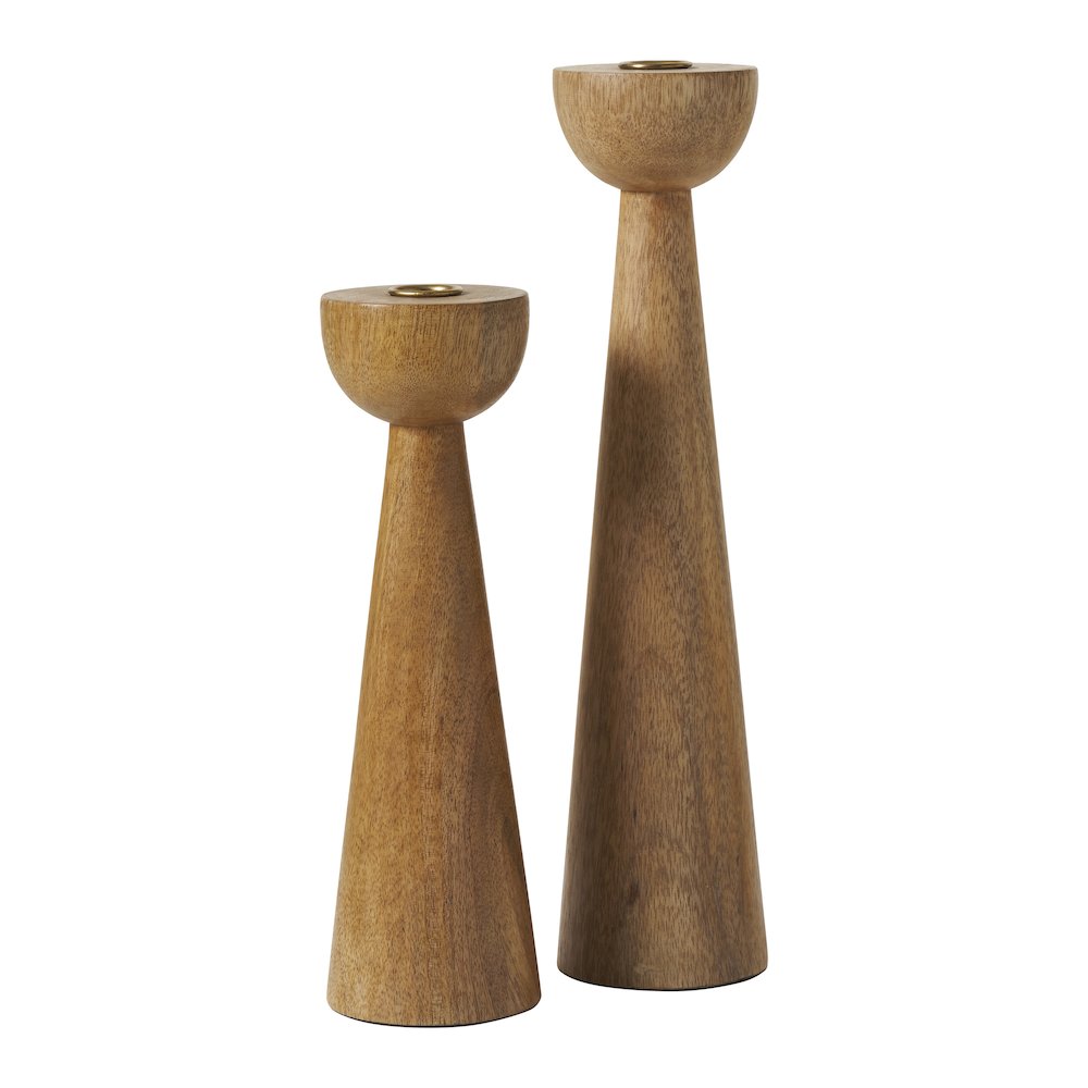 Laurier Candle Holder, Light Brown. Picture 1