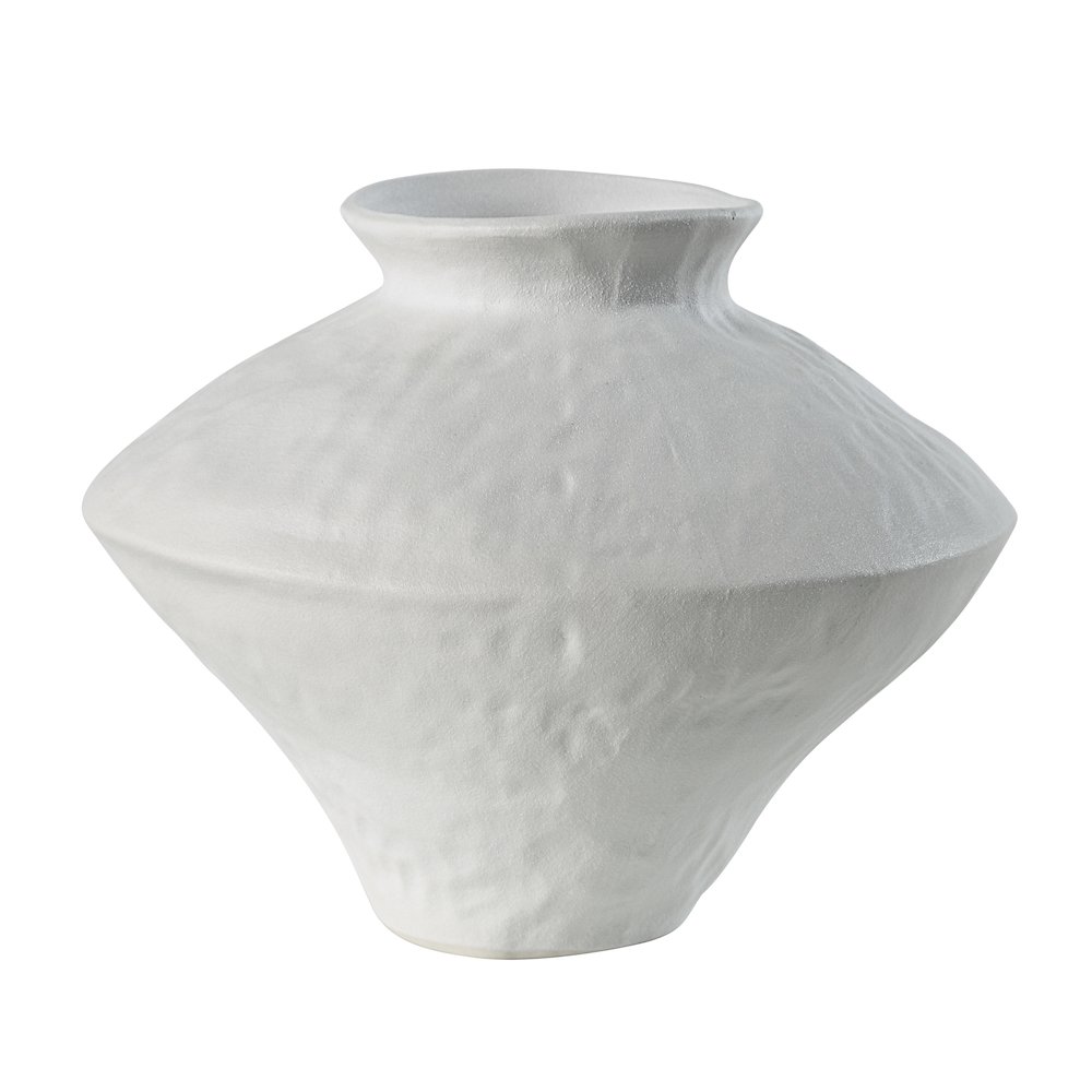 Mills Vase In White Color. Picture 1