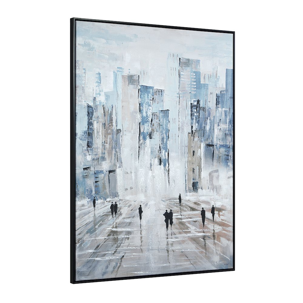Lyle 48" H x 36" W Canvas Art, Blue. Picture 2