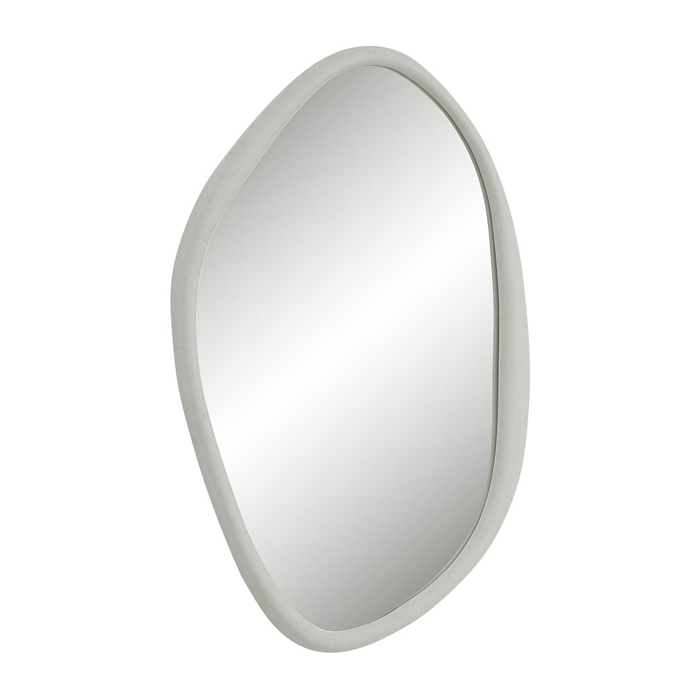 Folignio 40" Tall Irregular Mirror, Rice Stone. Picture 2