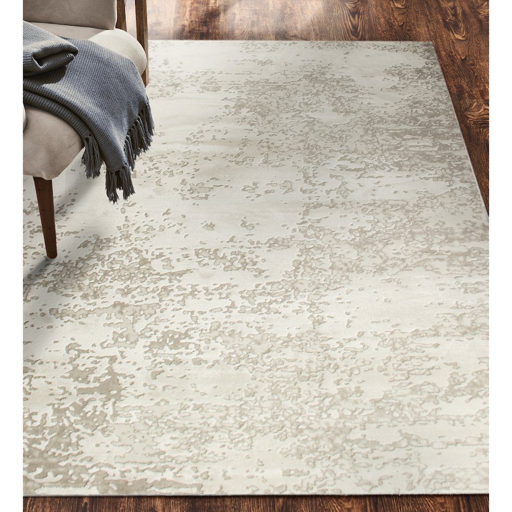 CAMILA Grey/Off-white 3 x 10 Indoor Rug. Picture 2
