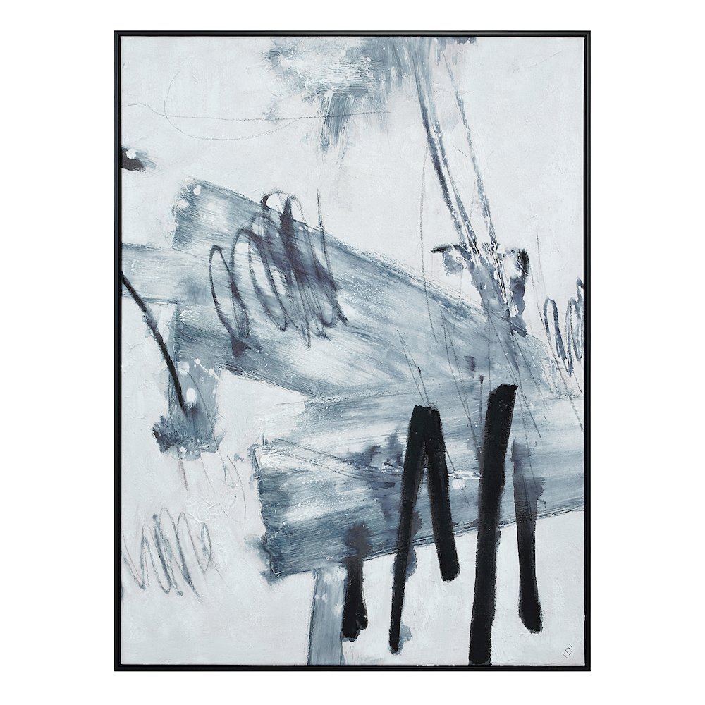 Senso 48" H x 36" W Canvas Art, Blue. Picture 1