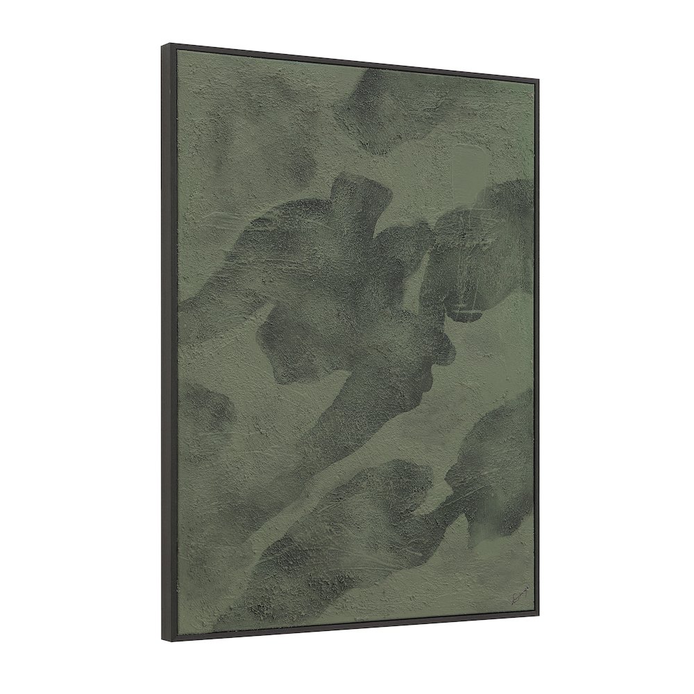 Olivea 36" Wide Canvas Art with Wood Frame, Charcoal. Picture 2