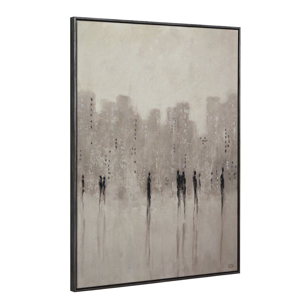 Storia 40" H x 30" W Canvas Art, Beige. Picture 2