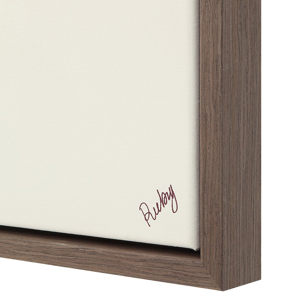 Lacadie 30.1" Wide Canvas Art With Wood Frame, Dark Brown. Picture 6