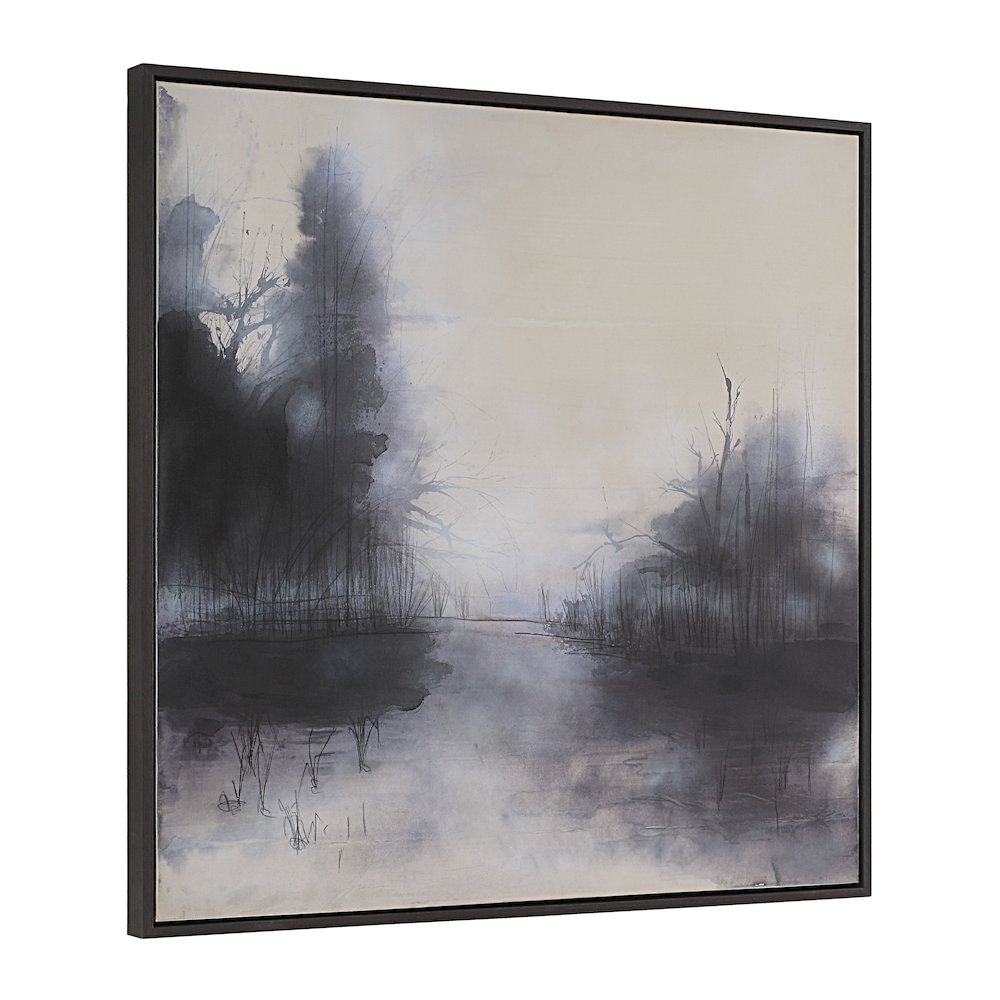 Spencer 40" H x 40" W Canvas Art, White. Picture 3