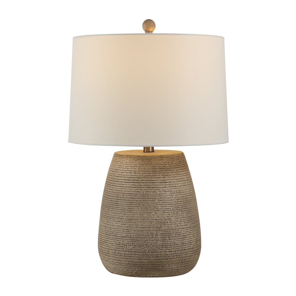 Optima 23.5" Height Table Lamps, Faux Ribbed Stone Texture. Picture 4