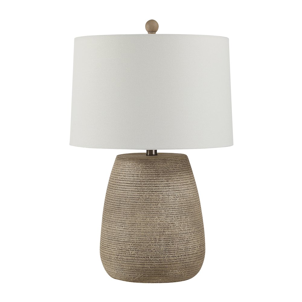 Optima 23.5" Height Table Lamps, Faux Ribbed Stone Texture. Picture 1