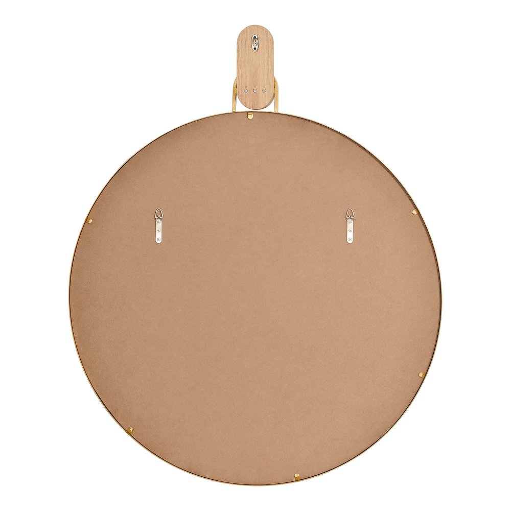 Kinsley 40 x 49 Round Framed Mirror. Picture 4