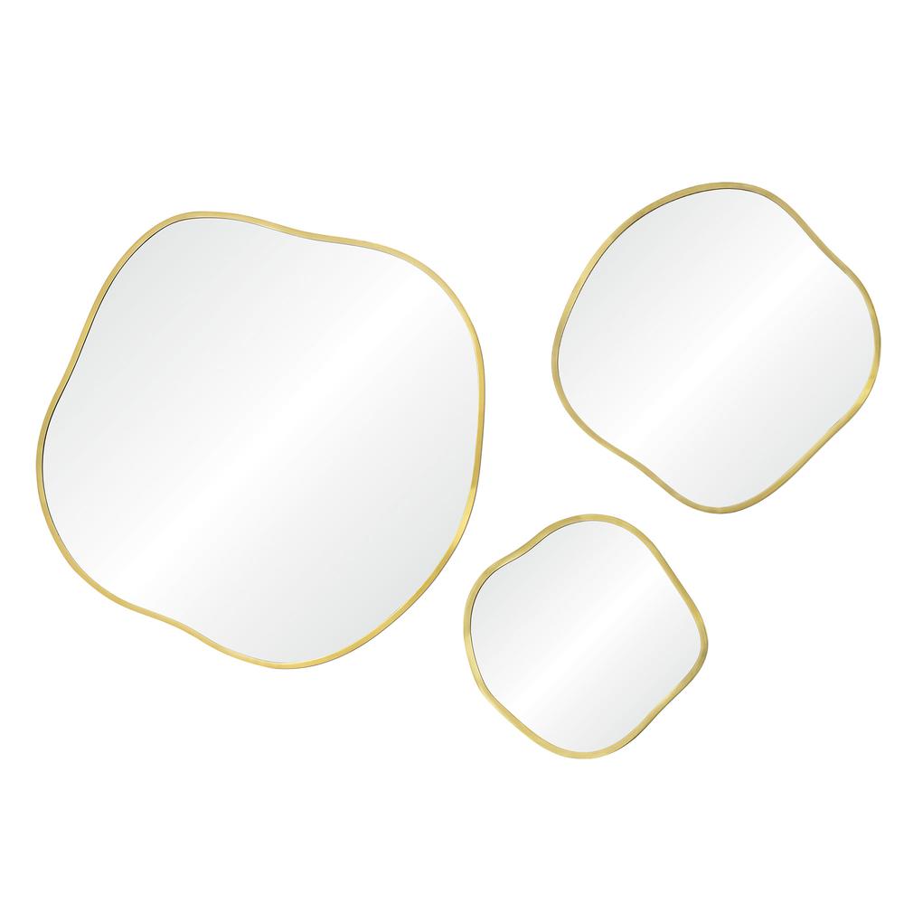 Nucleus 36/24/16 x 36/24/16 Round,Irregular Framed Mirror. Picture 1