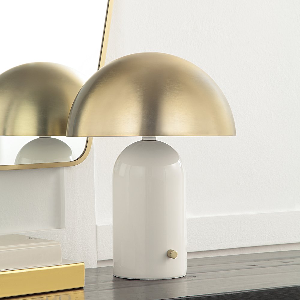 Solero 16" Tall Table Lamp With Dome Iron Shade. Picture 2