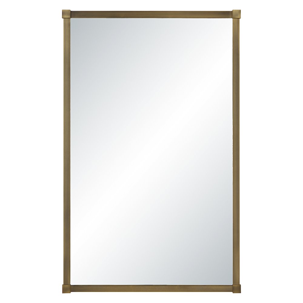 Khaya 35" H x 22" W Wall Mirror, Yellow. Picture 1