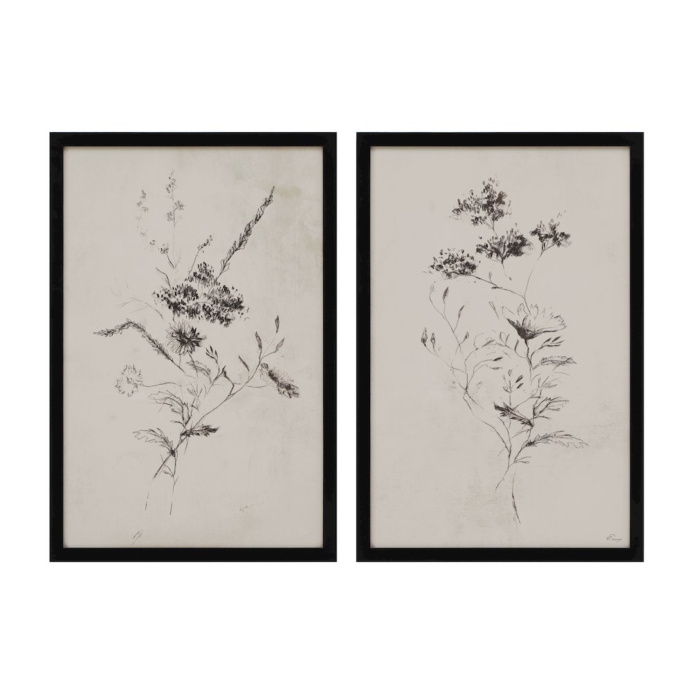 Adeline 20" Wide Wall Decor, Black (2 Piece Set). Picture 1