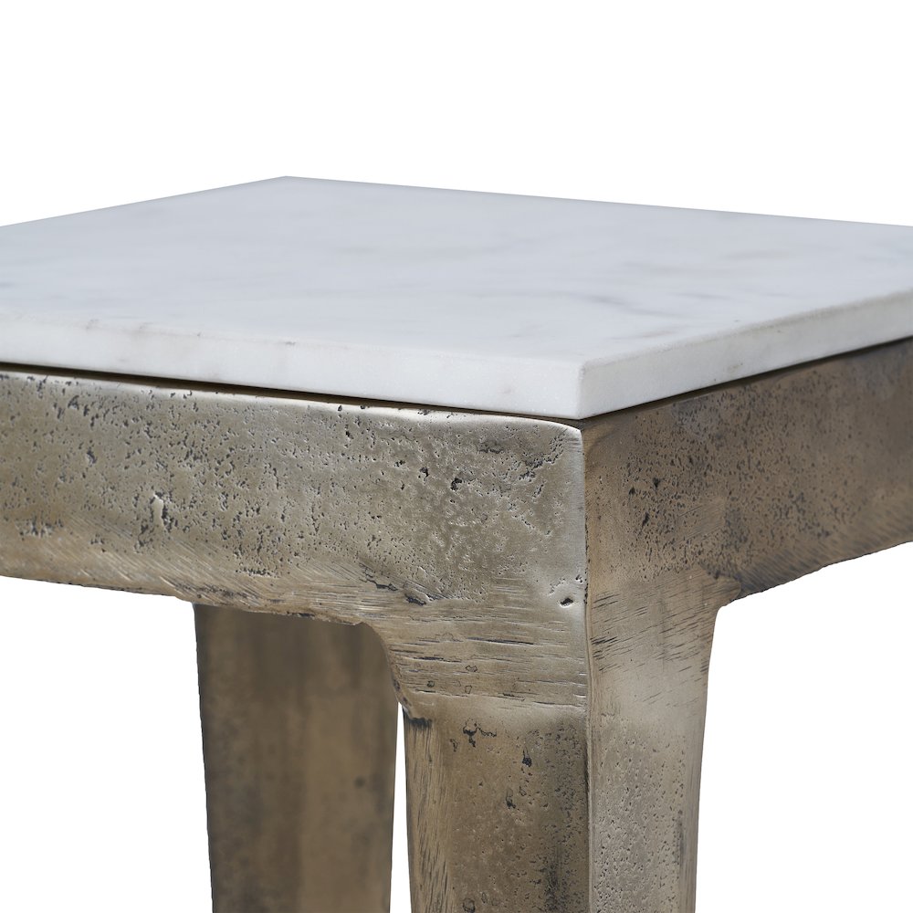 Abby Side Table In Cream Color. Picture 5