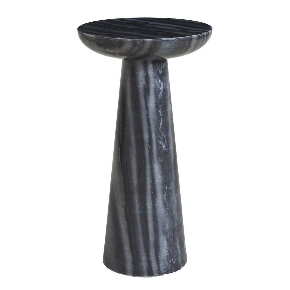 Mercura Indoor Toronto Brown Marble Side Table. Picture 1