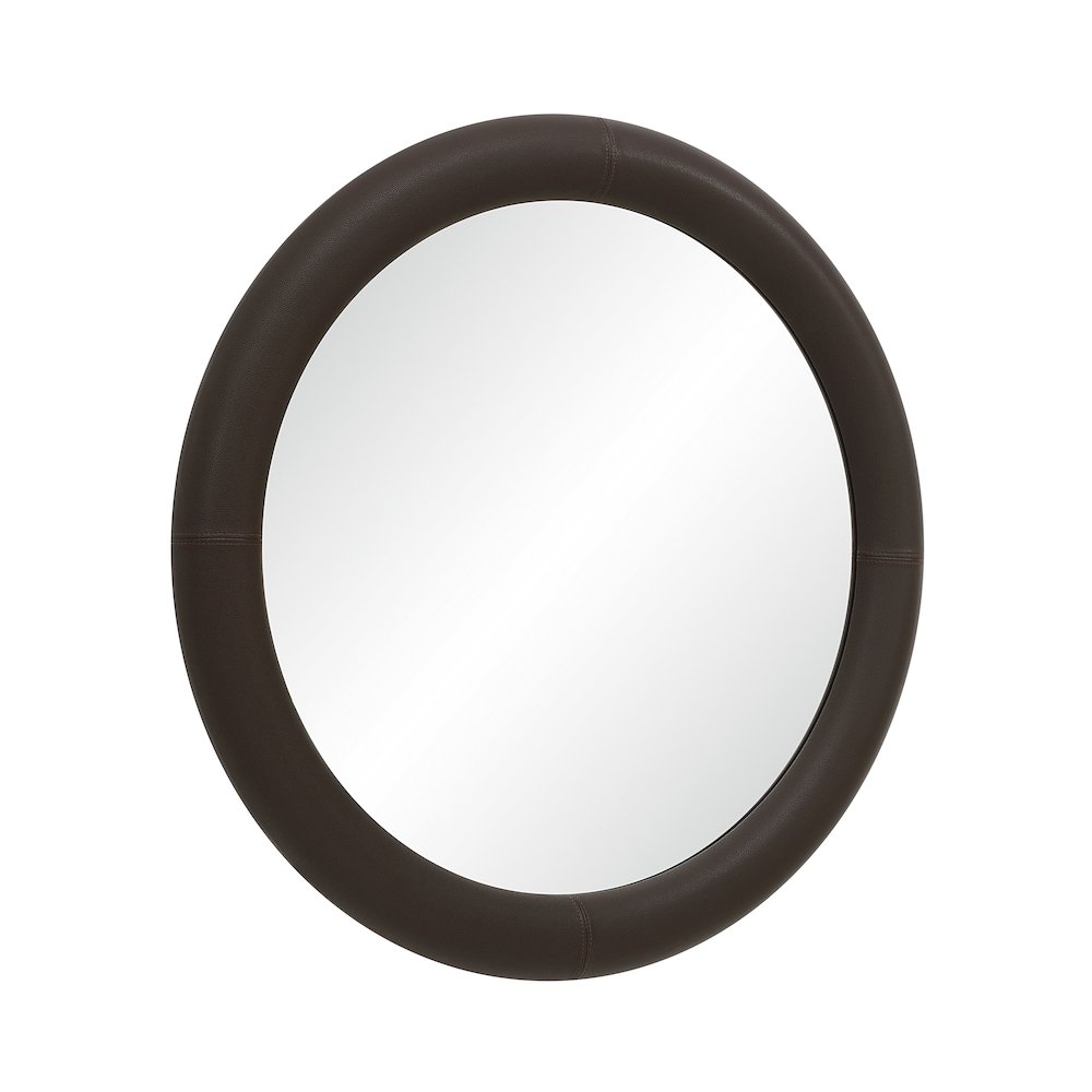 Potro 45" H x 45" W Wall Mirror, Dark Brown. Picture 2