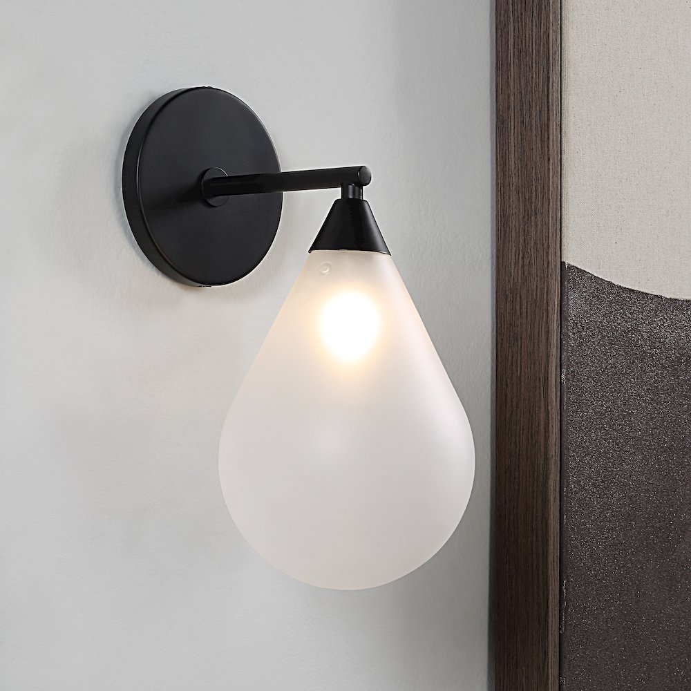 Lola Wall Sconce In Black Color. Picture 2
