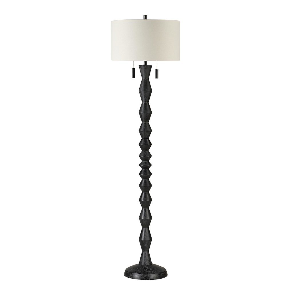 Phyllis 75.75" Height Floor Lamp, Black. Picture 1