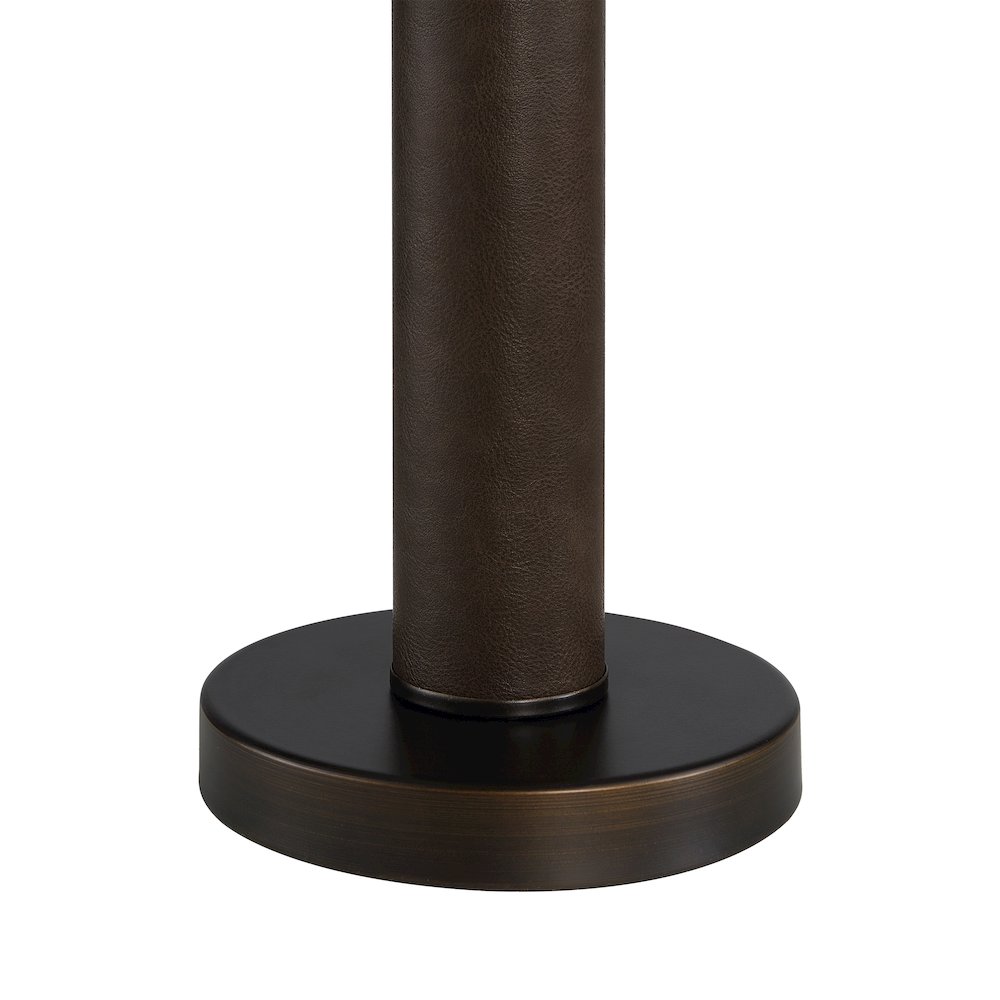 Incanta 23" Tall Dark Bronze Iron Table Lamp with Dome Iron Shade. Picture 3