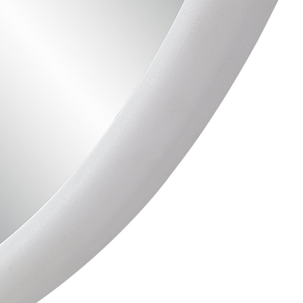 Porpoise 36" Tall Round Mirror, Matte White. Picture 5