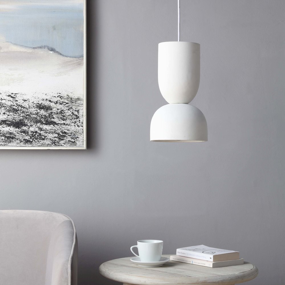 Kala 12" Length Ceiling Fixture, White. Picture 2
