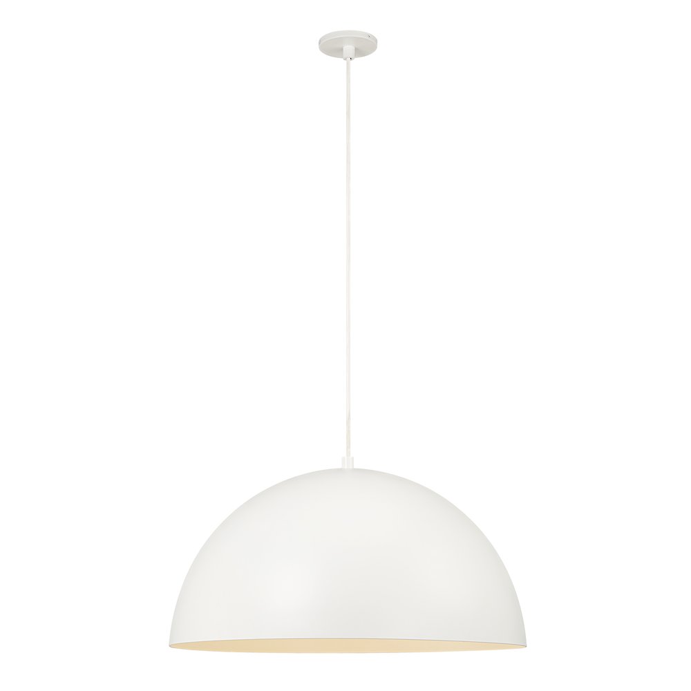 Ozona 27.5" Wide 1-Light Chandelier, Matte Off-White. Picture 5