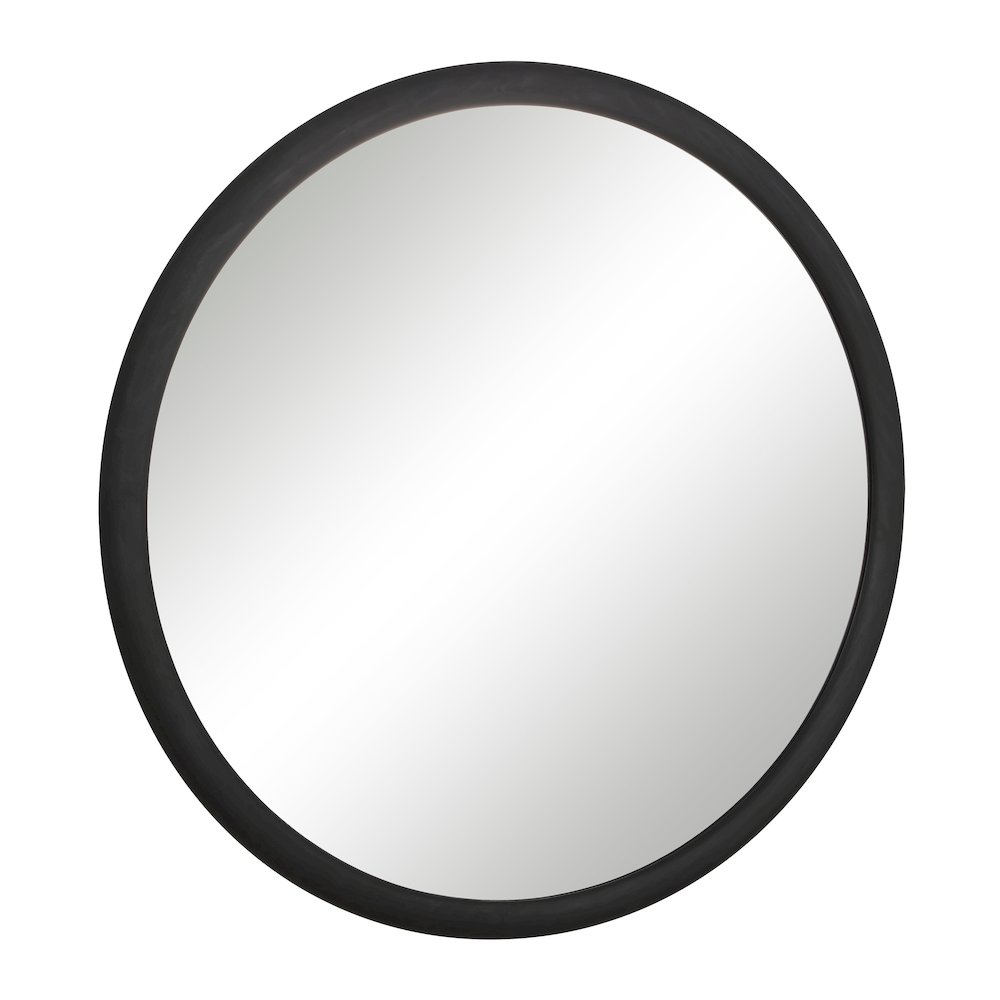 Olica 40" H x 40" W Wall Mirror, Black. Picture 3