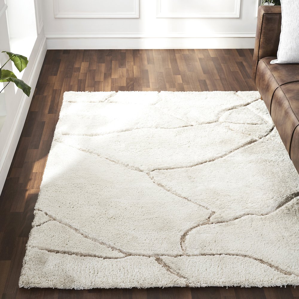 ALLEN Off White/Taupe 1 x 013 Rug. Picture 2