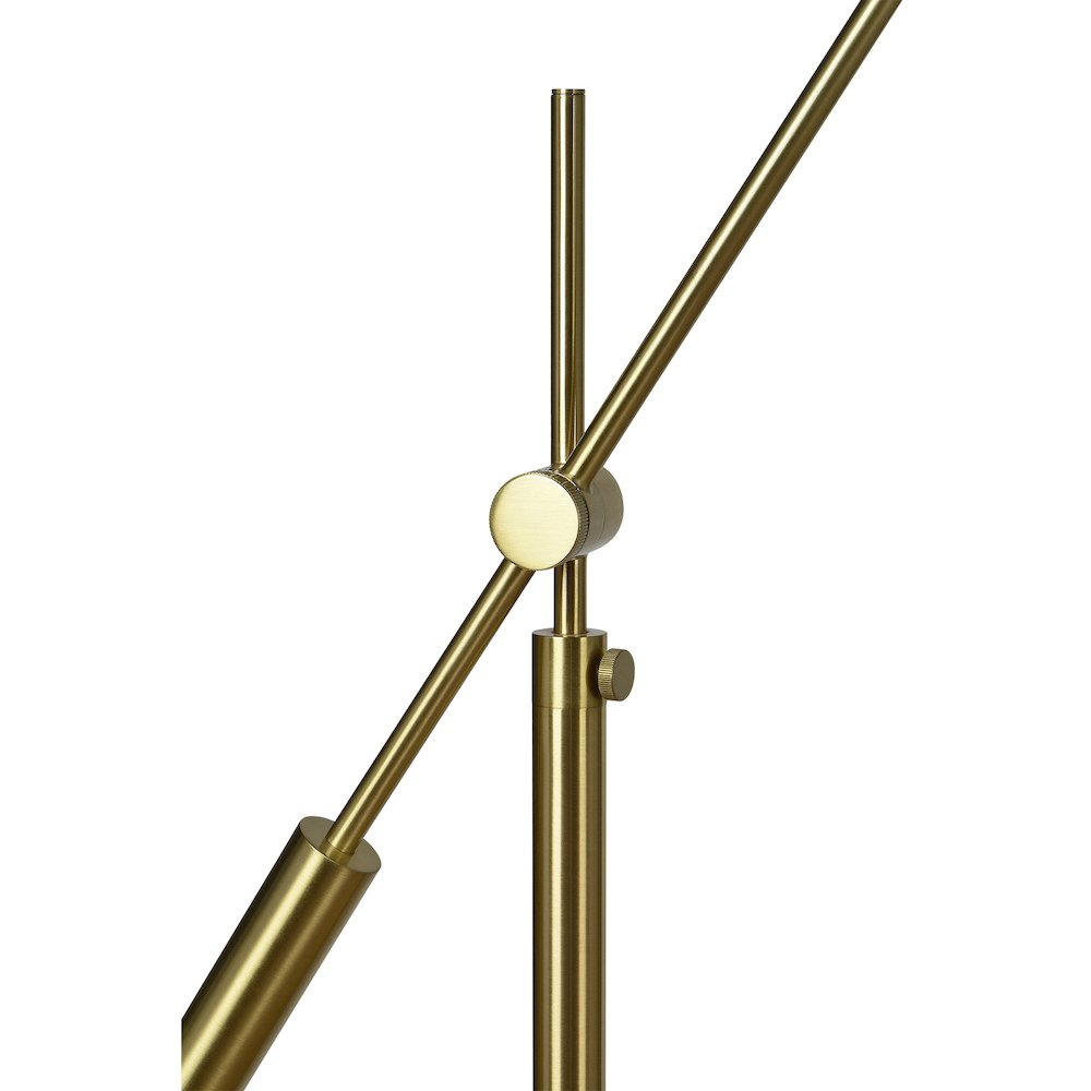 Claire 1 Light Satin Brass Floor Lamp. Picture 4
