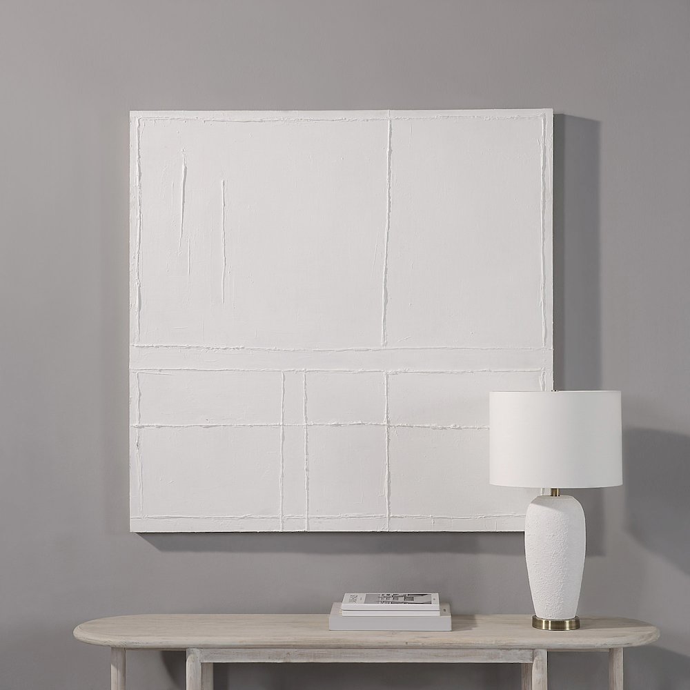 Medea 48" Wide Wall Art, Matte White. Picture 2