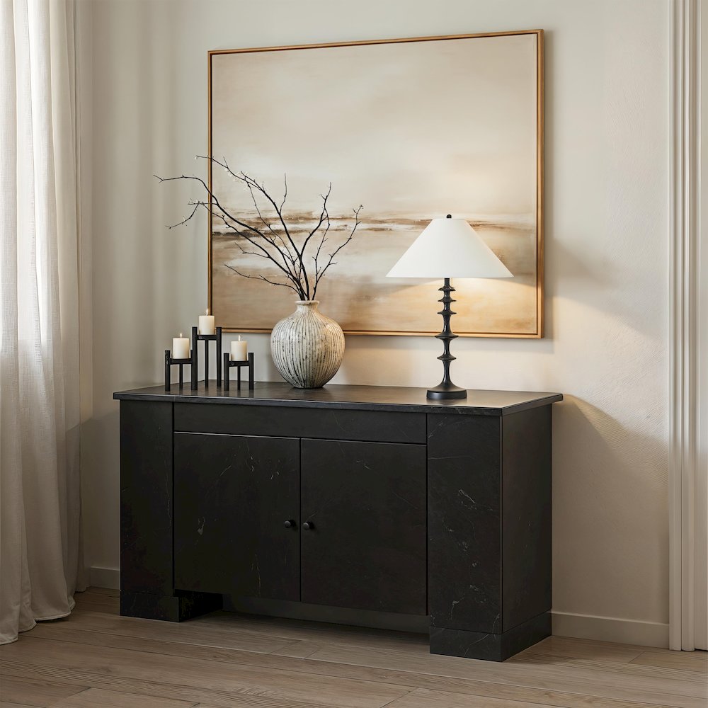 Petrus 26" Length Table Lamp, Matte Black. Picture 4