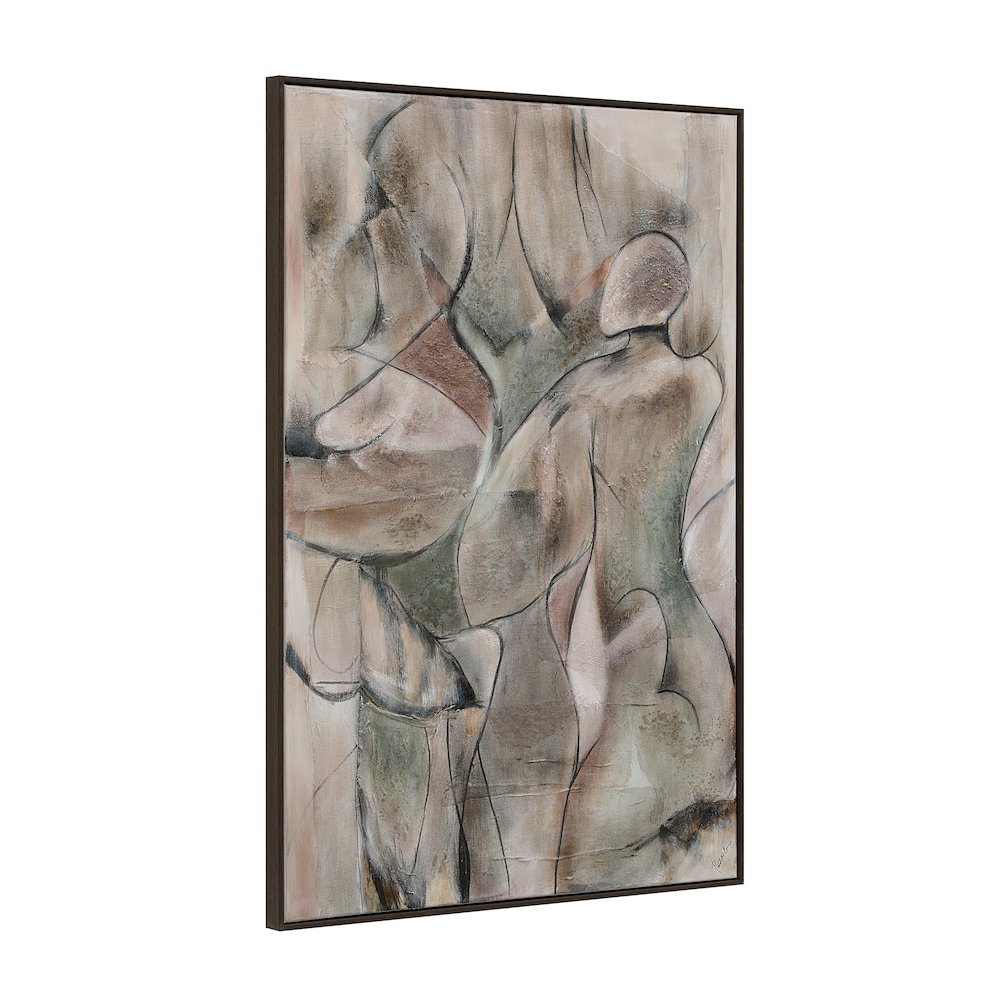 Alloy 40" Wide Canvas Art with Wood Frame, Black Oak. Picture 2