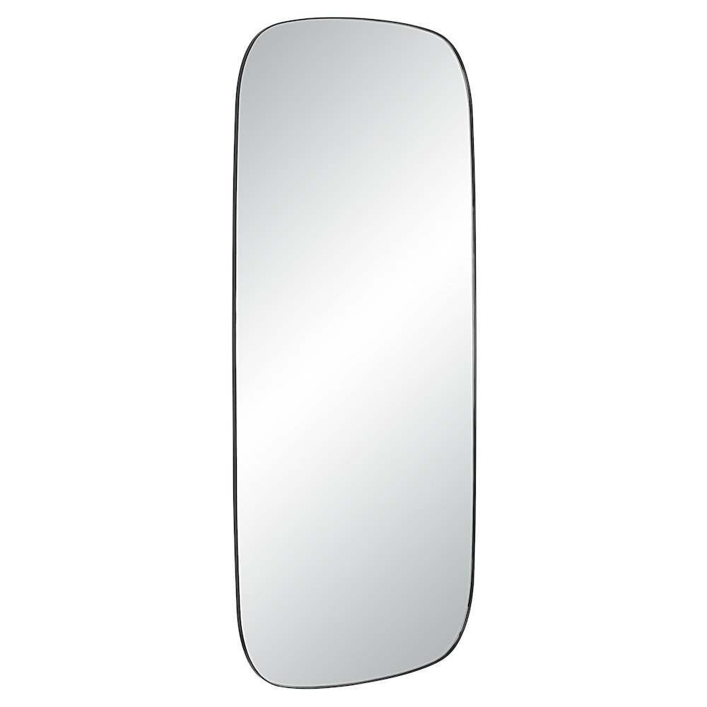 Almandine 72" Tall Rectangular Mirror, Matte Black. Picture 3