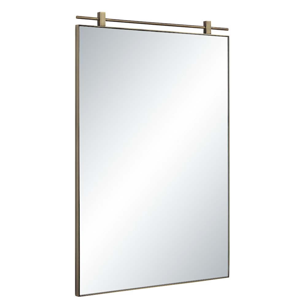 Neem 36" H x 24" W Wall Mirror, Yellow. Picture 3