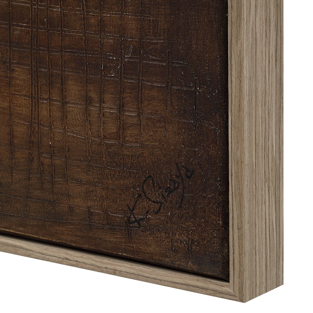 Cannella 40" Wide Canvas Art with Wood Frame, Medium Walnut. Picture 5