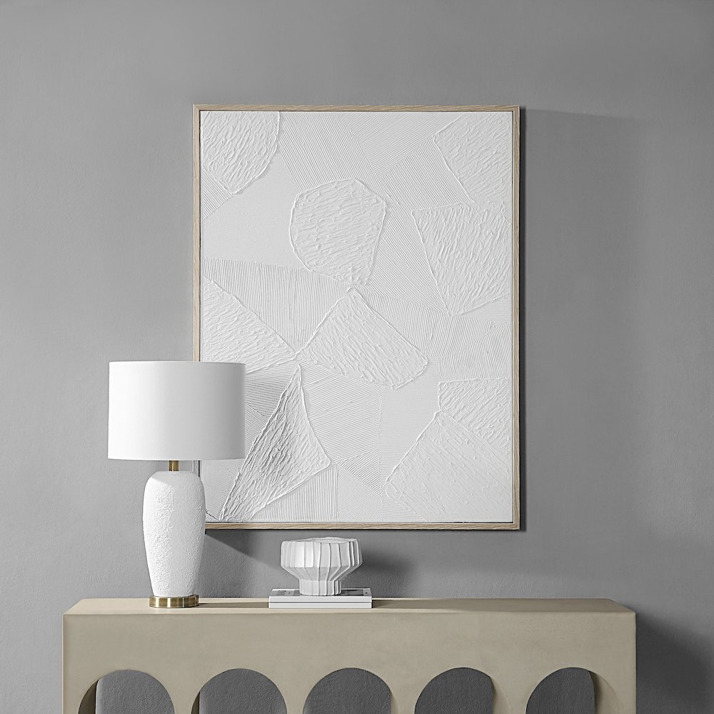 Cairns 48" Wide Canvas Art, White. Picture 2