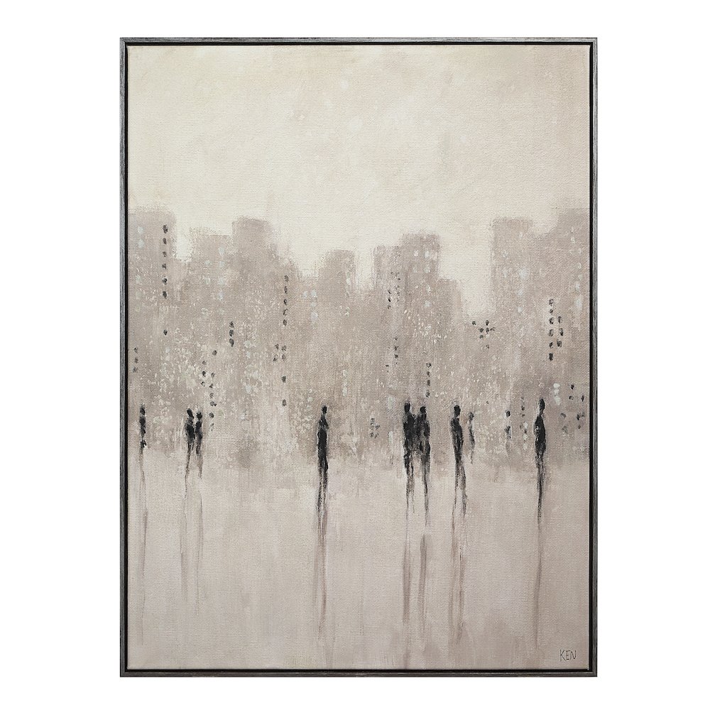 Storia 40" H x 30" W Canvas Art, Beige. Picture 1