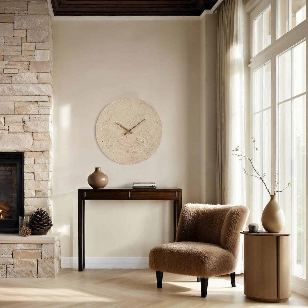 Fusion Wall Clock, Natural. Picture 2
