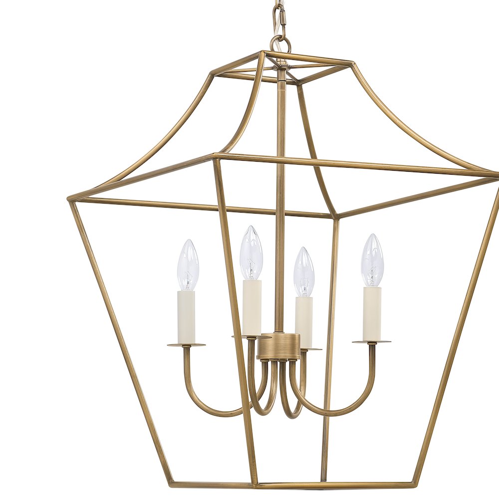 Versailles 24" Height Ceiling Fixture, Dark Antique Brushed Brass. Picture 3
