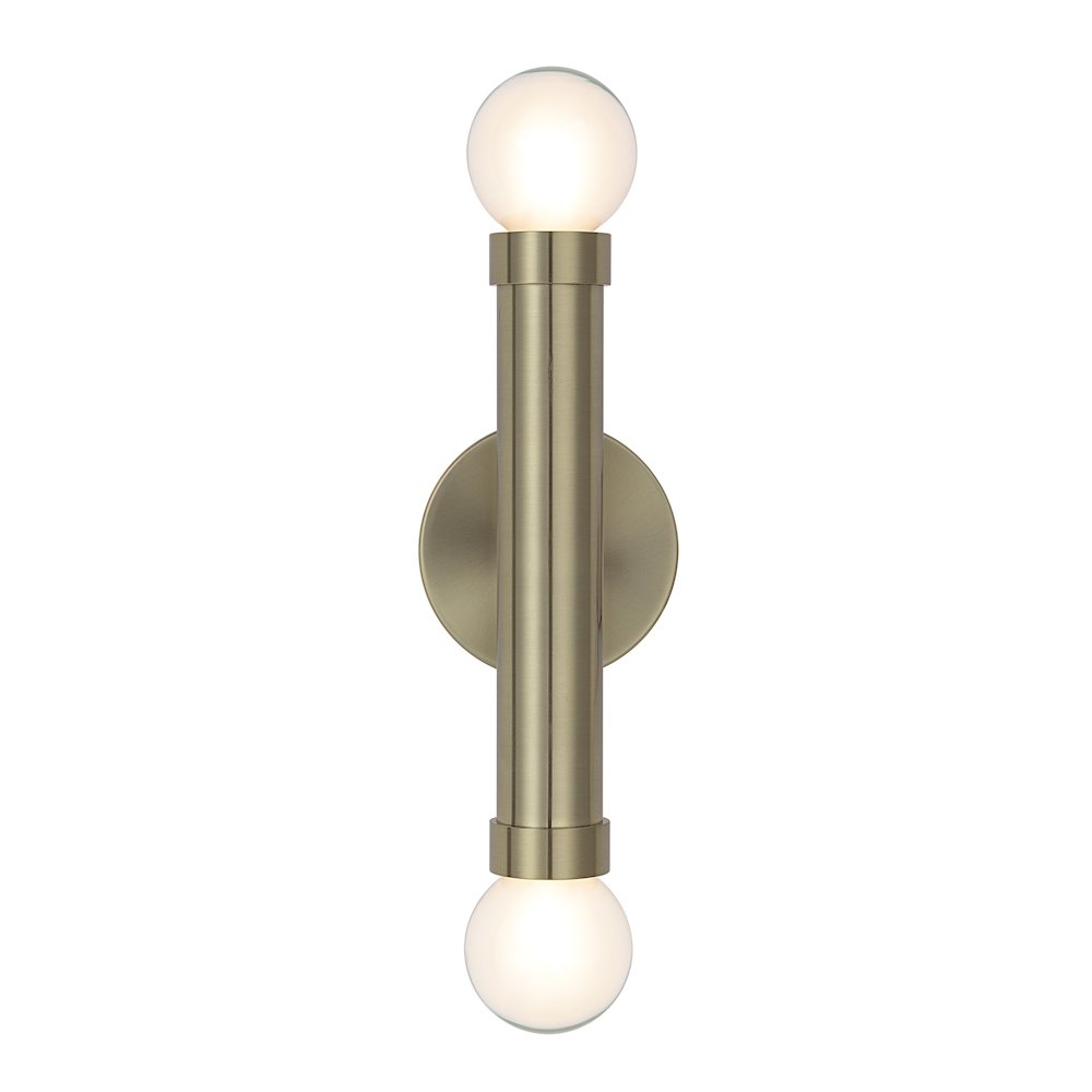 Dasia 12" Burnished Brass 2-Light Wall Sconce. Picture 4