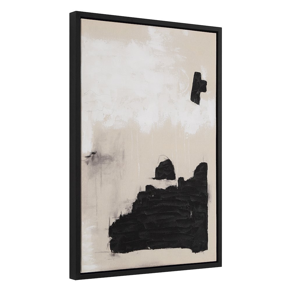 Asia 24" Wide Canvas Art With Wood Frame, Painted Black. Picture 12