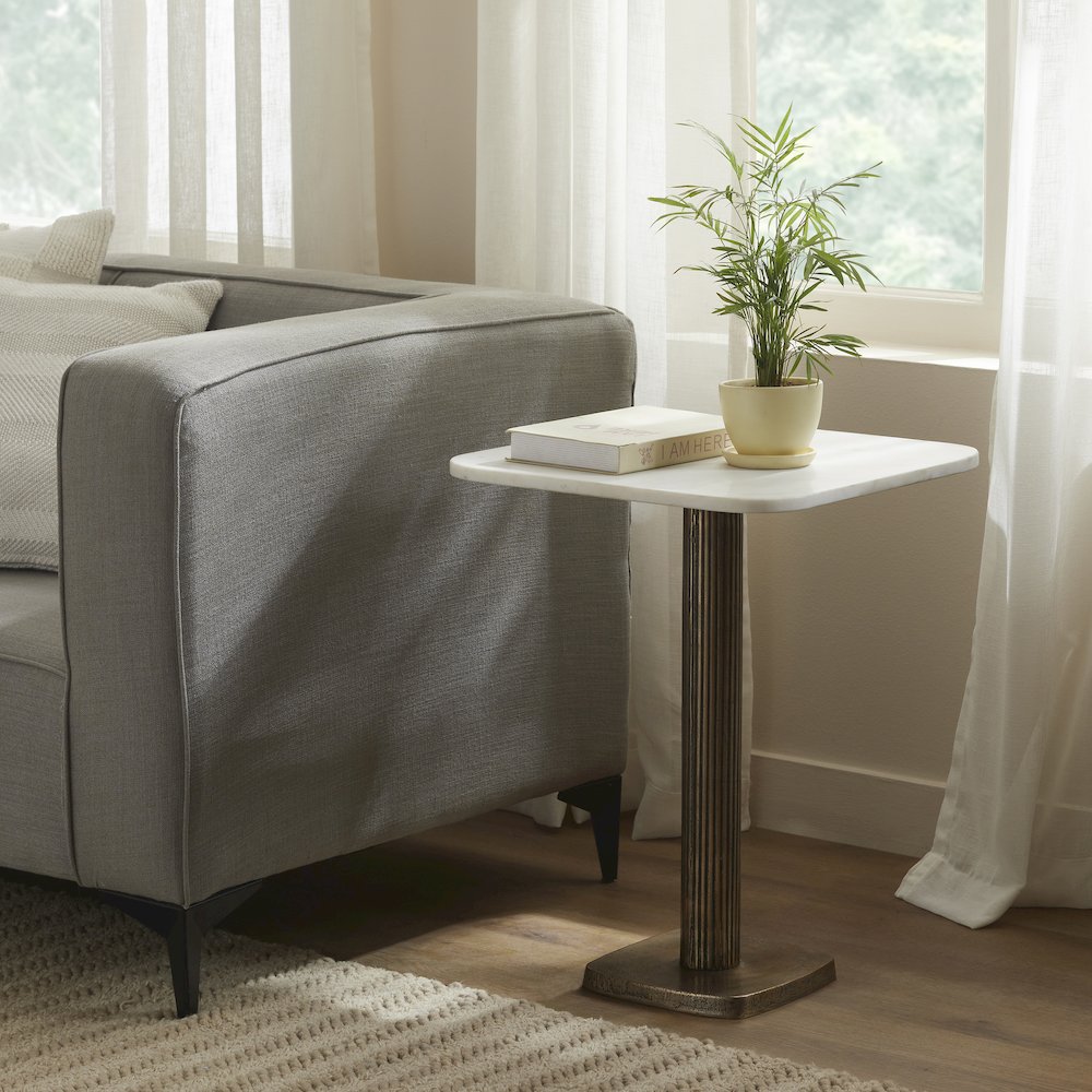 Allard Side Table In Brown Color. Picture 2