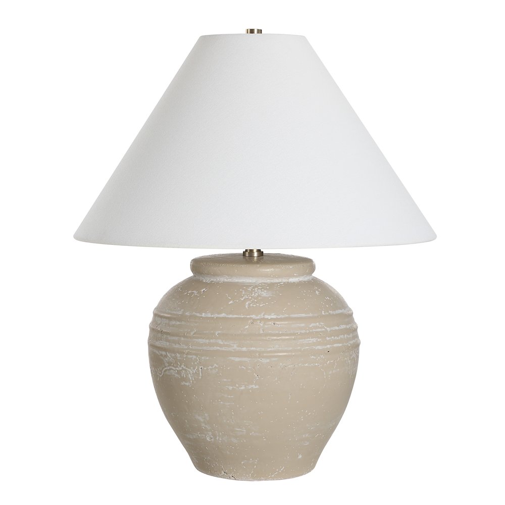 Fela 21" Length Table Lamp, BEIGE. Picture 1