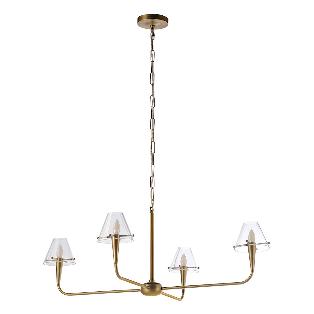 Maite 78" Height Ceiling Fixture, Plated Dark Antique Brushed Brass. Picture 1